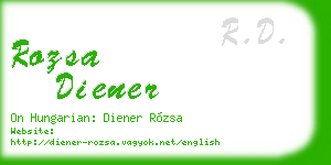 rozsa diener business card