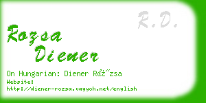 rozsa diener business card
